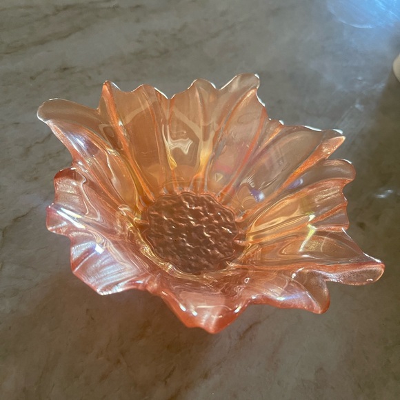 Akcam Glass Blossom Bowl iridescent peach - Picture 1 of 7